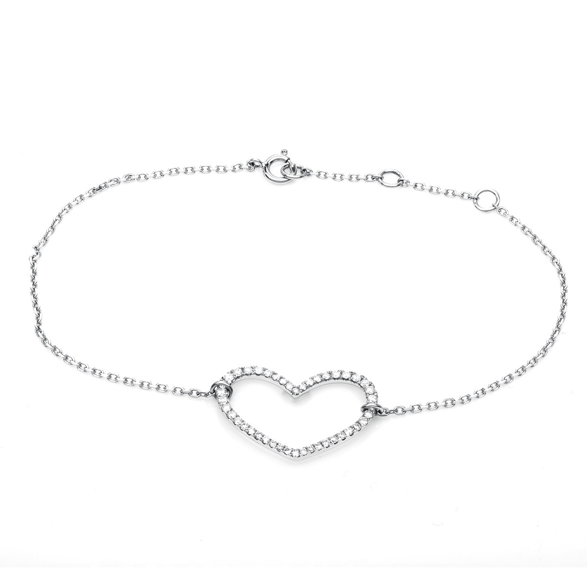 Armband 18 kt WG "Herz"