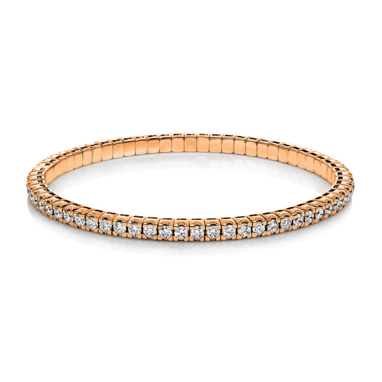 Armband 4er-Krappe 18 kt RG, Flex-Band, variabel