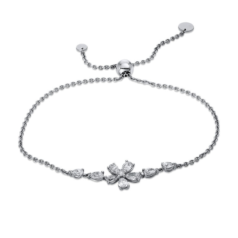 Armband 18 kt WG "Blume"