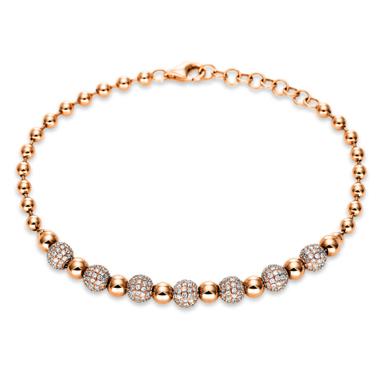Armband 18 kt RG "Kugeln"