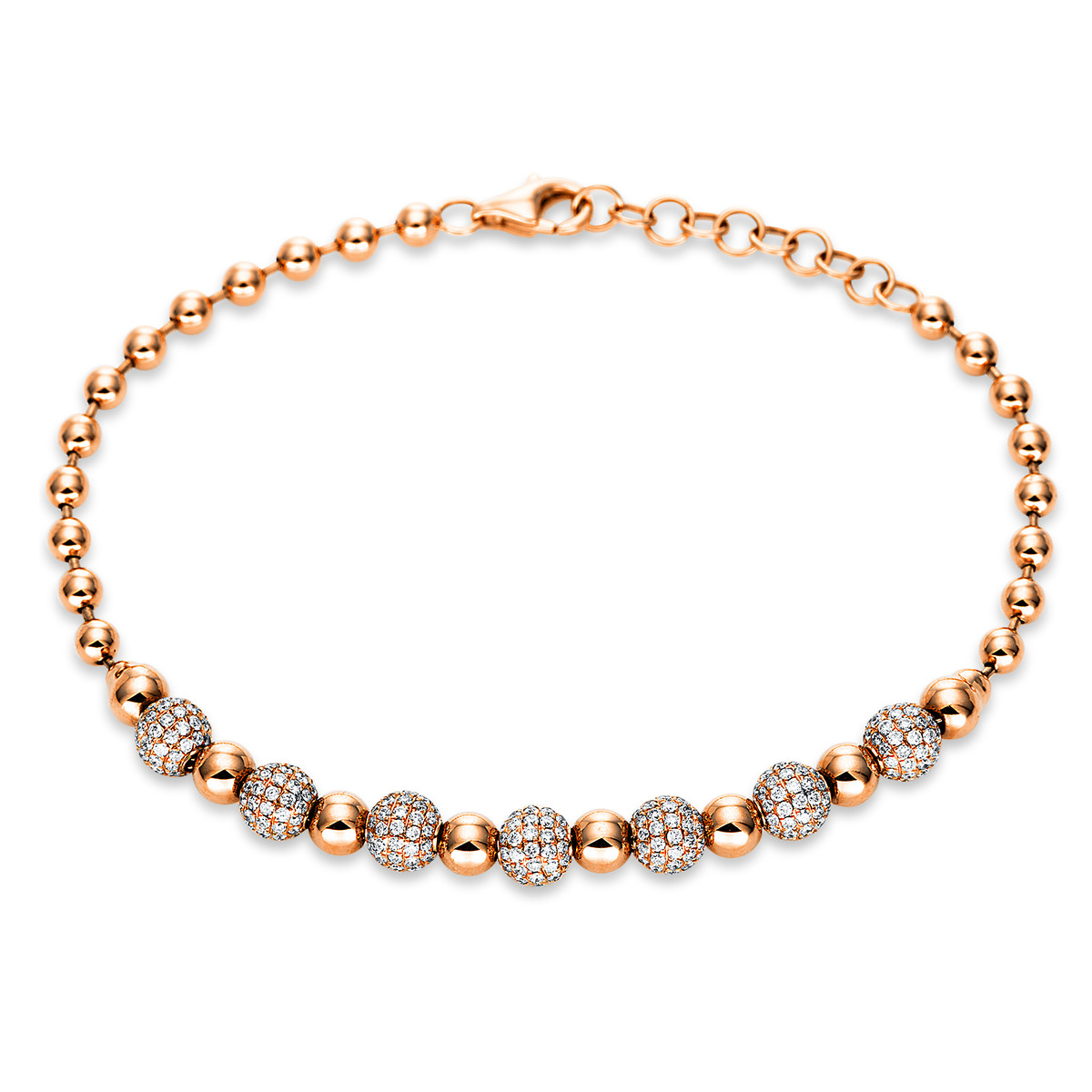 Armband 18 kt RG "Kugeln"