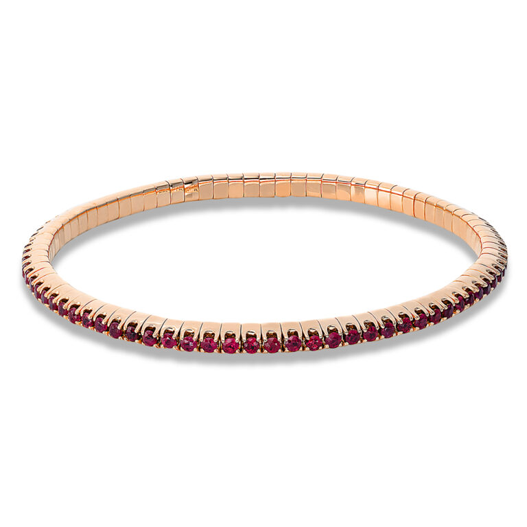 Armband 4er-Krappe 18 kt RG, Flex-Band, variabel