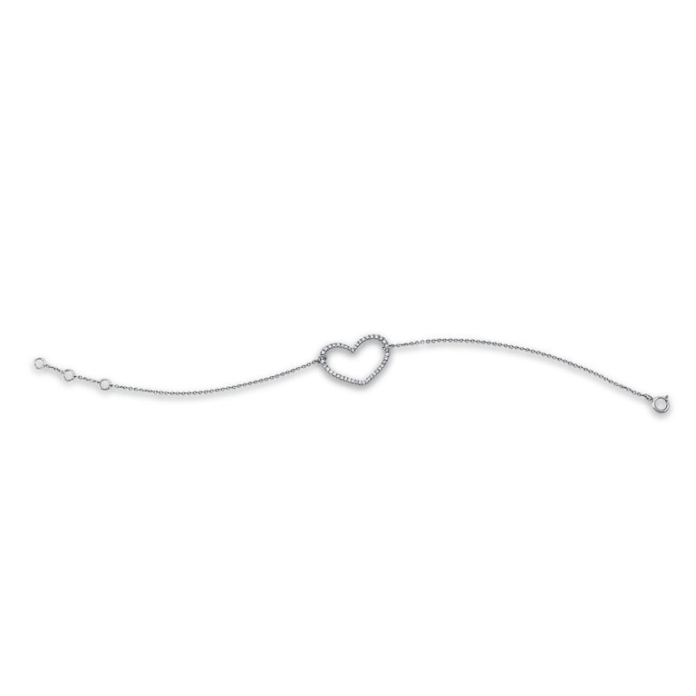 Armband 18 kt WG "Herz"