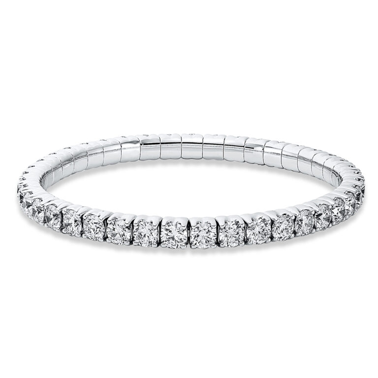 Armband 4er-Krappe 18 kt WG, Flex-Band, variabel