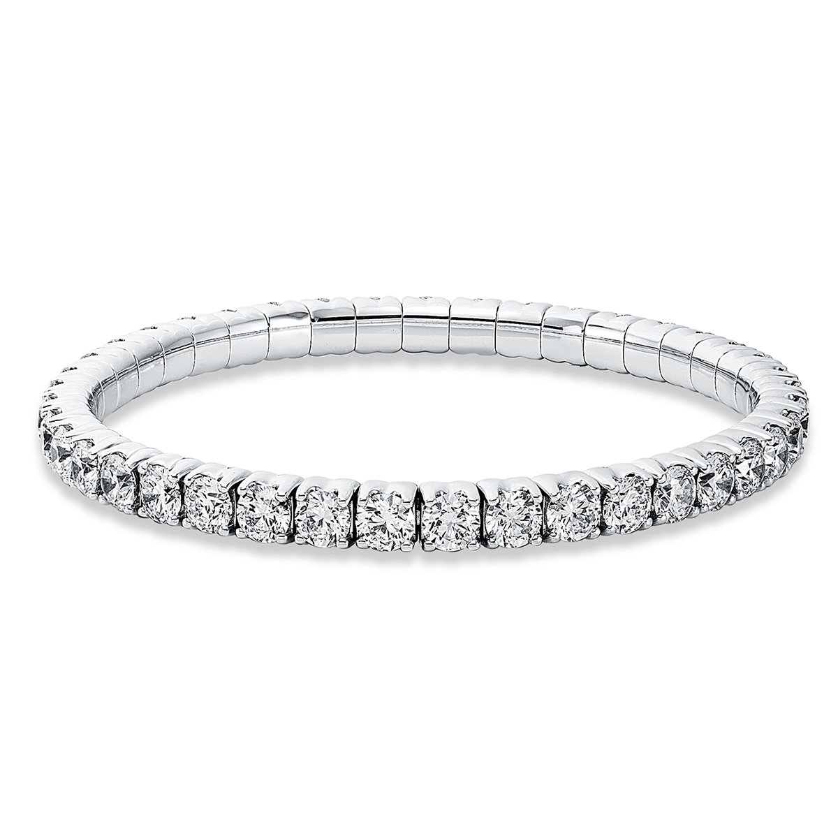 Armband 4er-Krappe 18 kt WG, Flex-Band, variabel