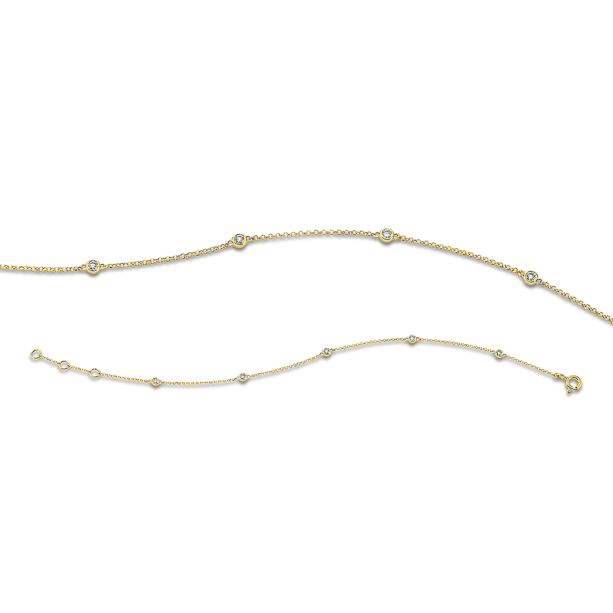 Armband 18 kt GG, mit ZÖ 15.5 cm + 16.5 cm