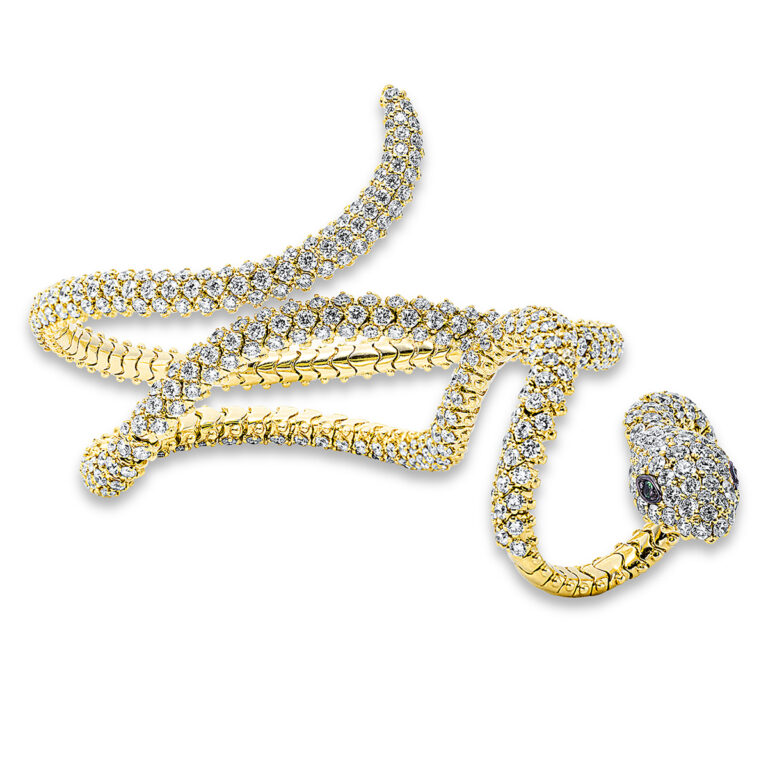 Armreif 18 kt GG "Schlange"