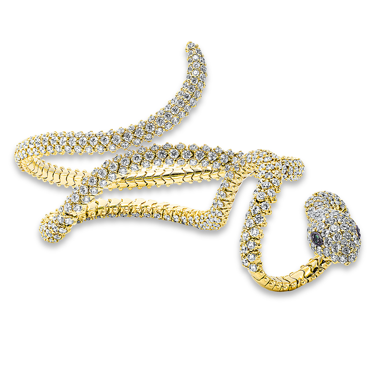 Armreif 18 kt GG "Schlange"