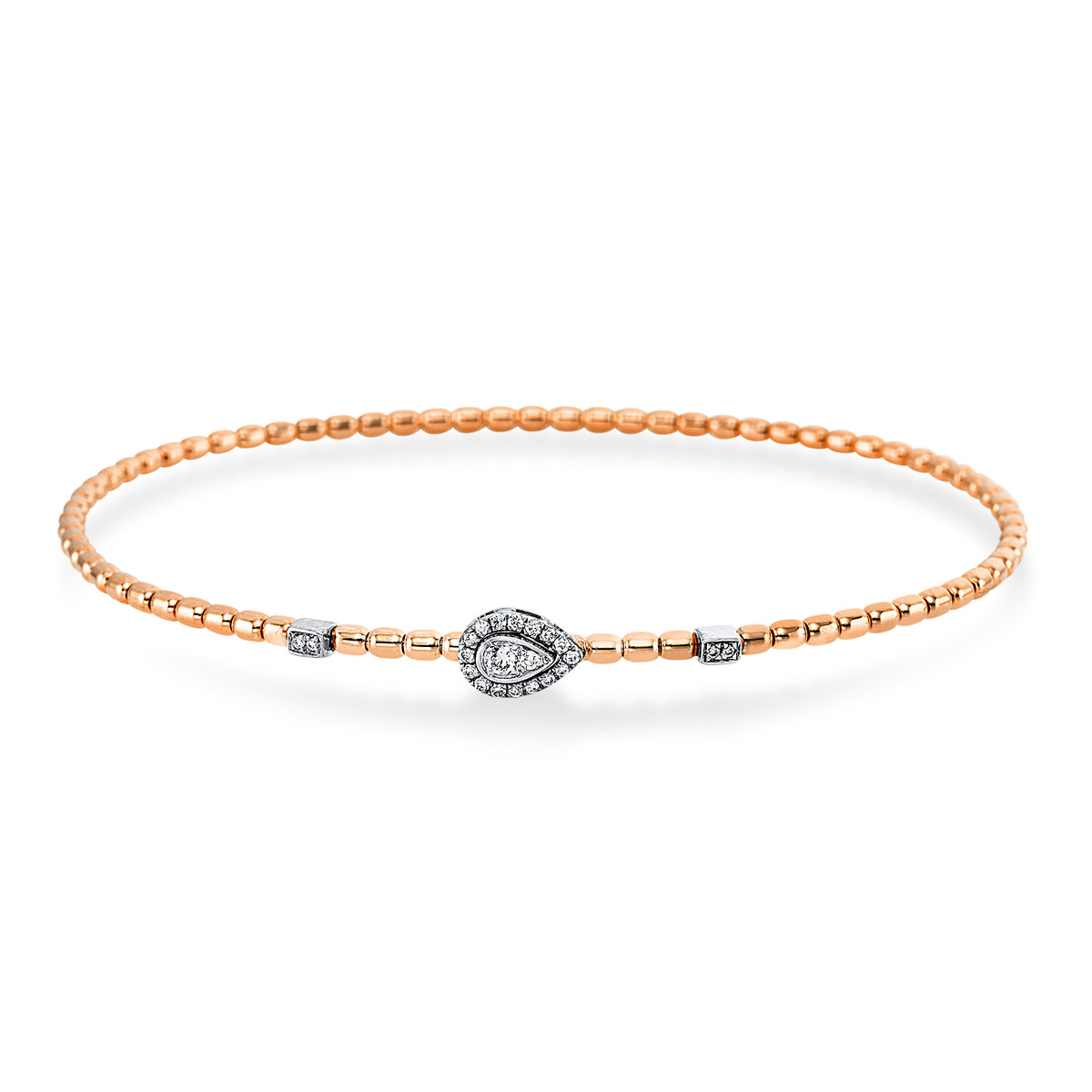 Armreif 18 kt RG+WG